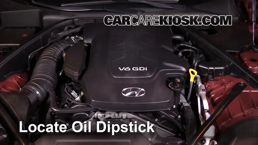 2016 Hyundai Genesis 3.8 3.8L V6 Huile Vérifier le niveau de l'huile